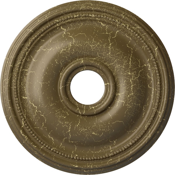 Ekena Millwork Bradford Medallion (Canopies up to 4 3/8"), 18 1/8"OD x 3 3/4"ID x 1 1/8"P, Mississippi Mud Crackle CM18BRMMC - main